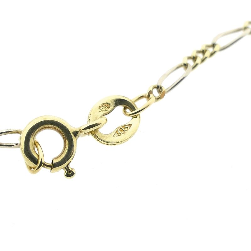 Image 5 of Two-tone gold Figaro link chain