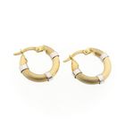 Image 4 of Bicolor Gold Earrings ; Ø 16.5