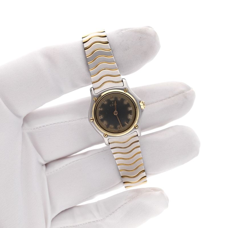 Image 3 of Ebel Classic Wave 'Tropical Dial' 1057901; 18k gold/steel women's watch