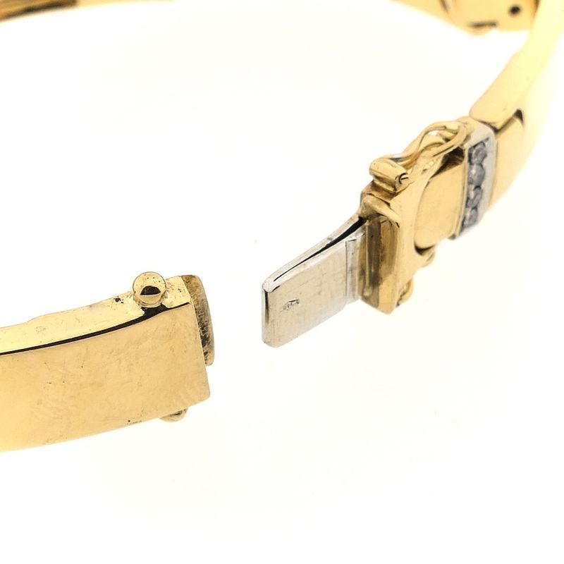 Image 5 of Gold bar bracelet with diamond; 0.48 ct.