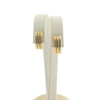 Tricolor gold stud earrings