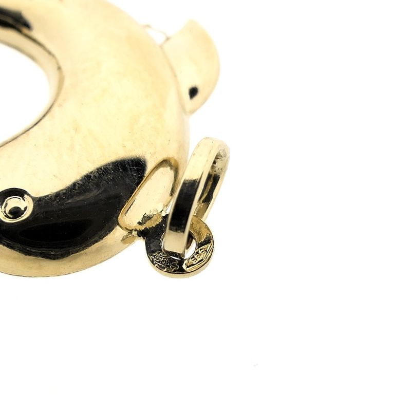 Image 4 of Gold pendant of two dolphins