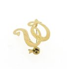 Image 5 of Vintage gold brooch; Letter W