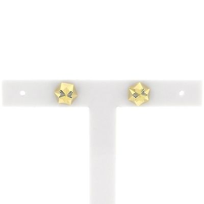 Image 1 of Gold faceted stud earrings