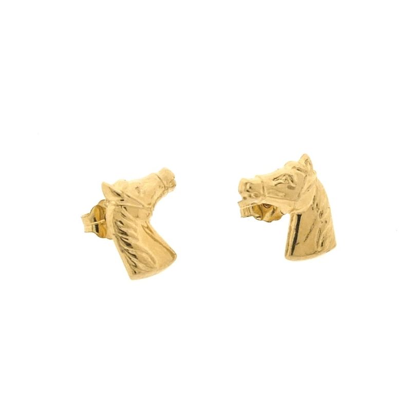Image 4 of Golden horse stud earrings