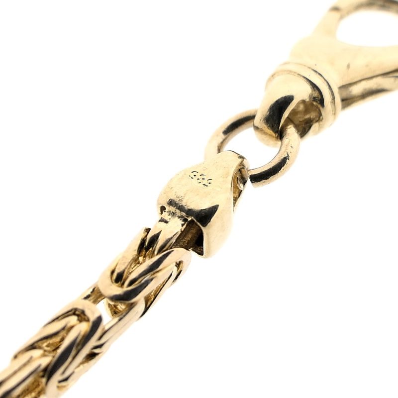 Image 9 of Two-tone gold square king chain | 64 cm