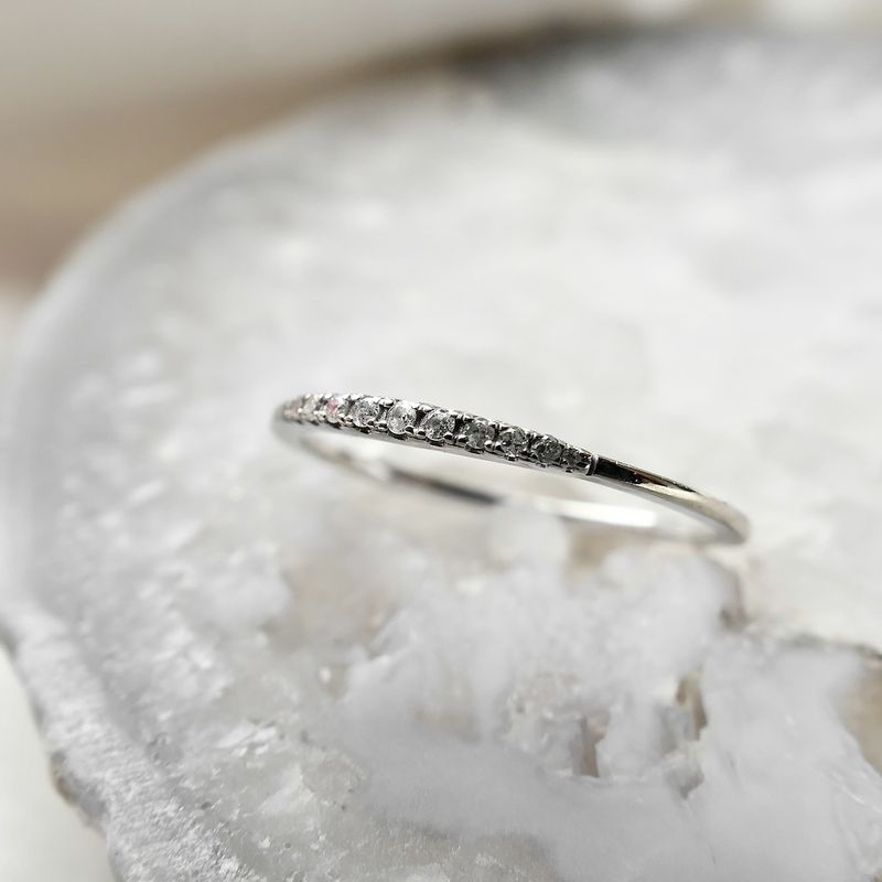 Image 2 of White gold ring with diamonds | 0.06 ct.
