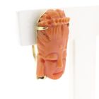 Image 3 of Vintage gold earrings from Kuan Yin in red coral