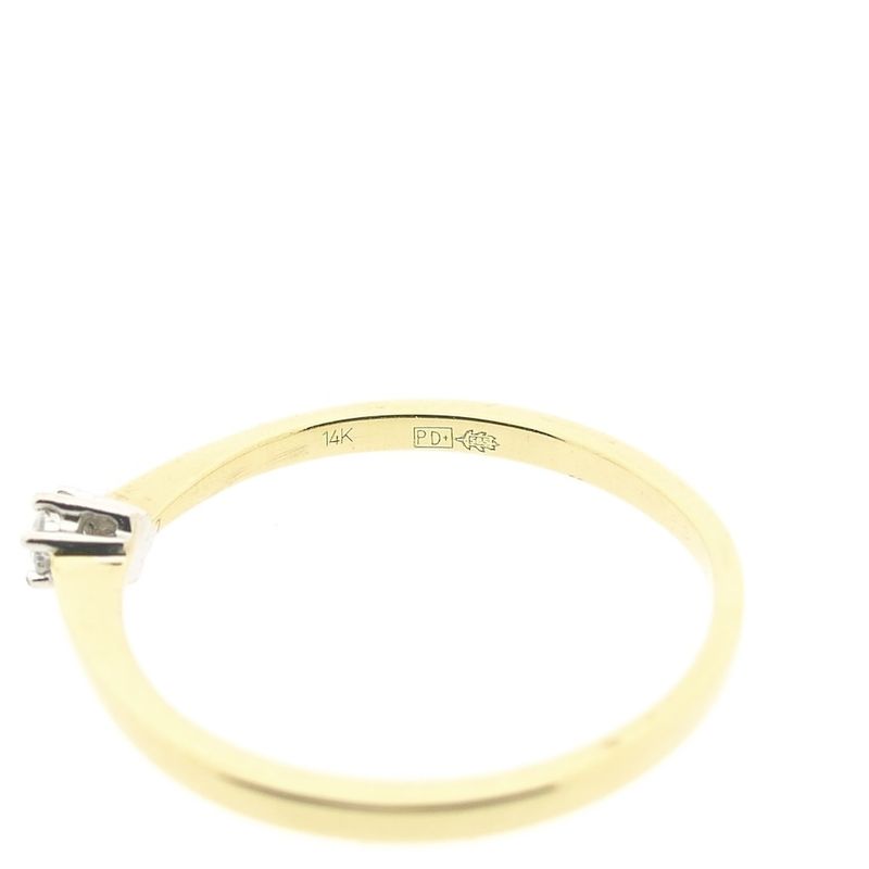 Image 6 of Gold solitaire ring with diamond | 0.07 ct.