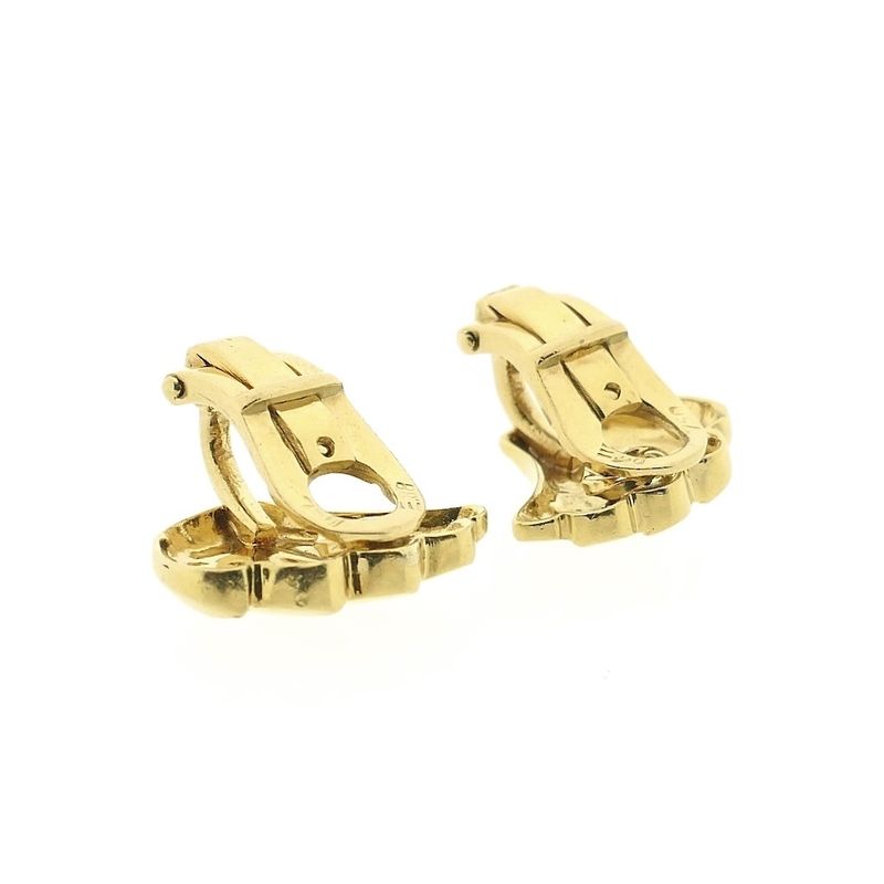 Image 7 of Vintage gold clip-on earrings