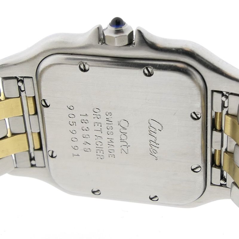 Image 13 of Cartier Panthère '2 Row'; Midsize gold/steel women's watch