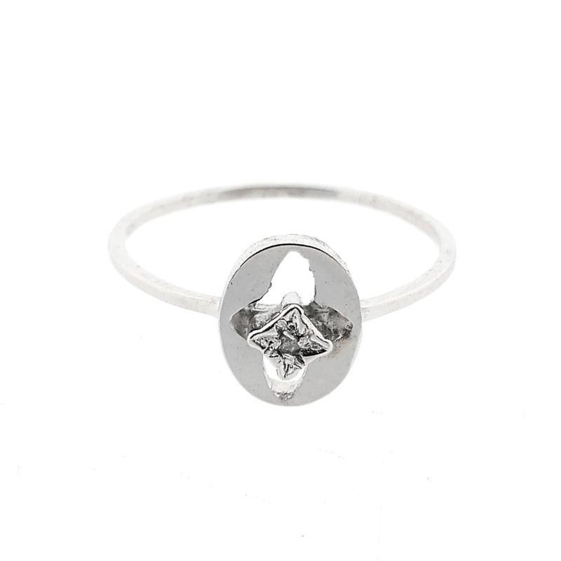 Image 5 of White Gold Ring with Diamond; 0.005 ct.