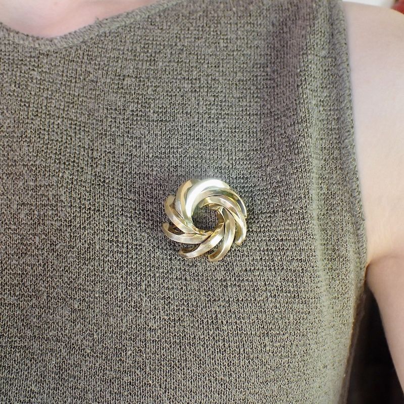 Image 3 of Golden fantasy brooch; Vintage