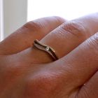 Image 7 of Bicolor Gold Ring with Zirconia