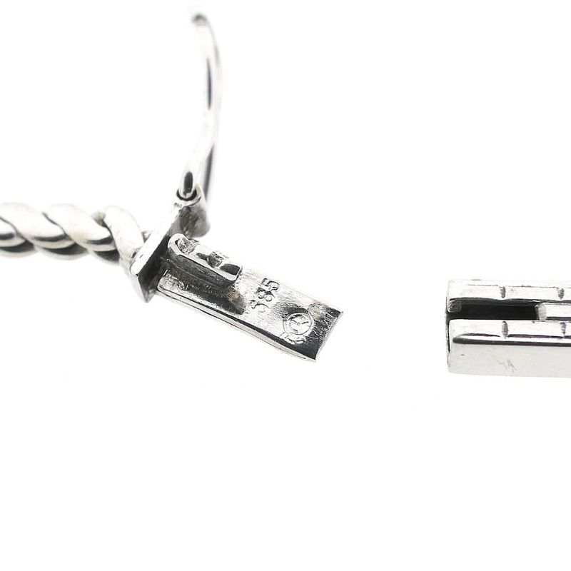 Image 7 of Bicolor Gold Necklace with Fixed Pendant and Diamonds; 0.45 ct.