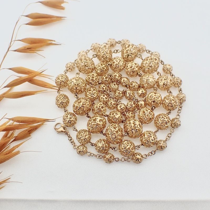 Image 10 of 18K Vintage Gold Fantasy Link Chain | 76 cm