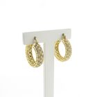 Image 3 of Gold earrings with zirconia | Ø 23.5 mm