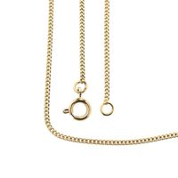 Gold flat gourmet link chain | 44.5 cm