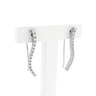 Image 3 of Silver long earrings with zirconia