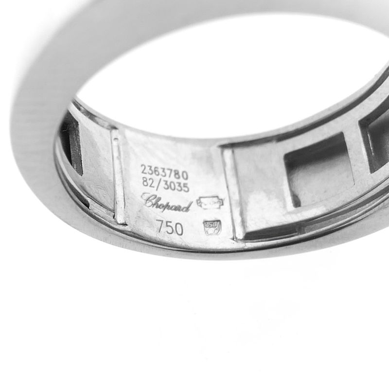 Image 3 of White gold Chopard Happy Diamonds ring; 0.05 ct.
