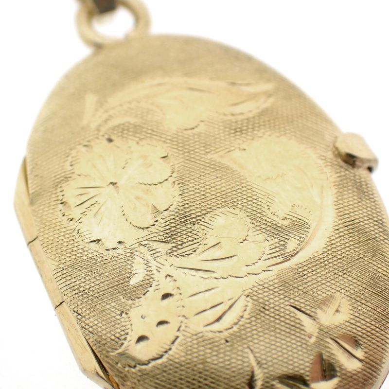 Image 3 of Vintage gold locket pendant | Floral design
