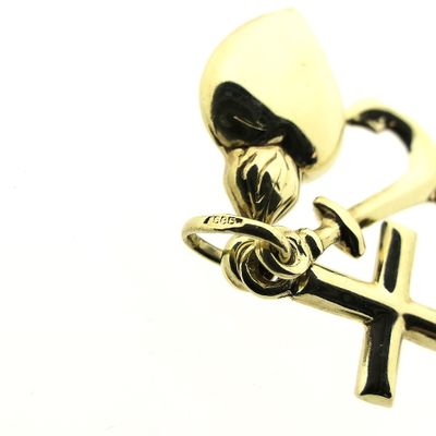 Image 2 of Gold pendant; Faith, hope and love