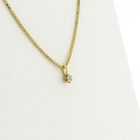 Image 6 of Gold minimalist pendant with diamond | 0.10 ct.