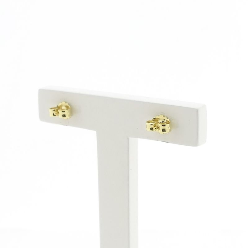 Image 4 of Gold stud earrings with zirconia