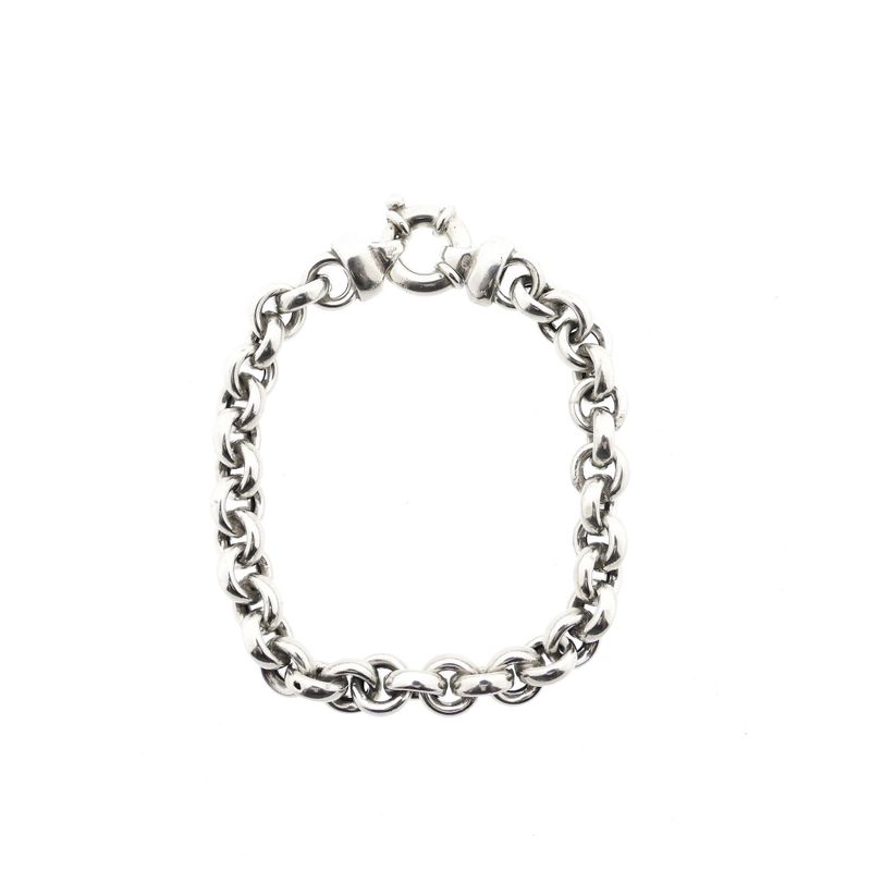 Afbeelding 3 van Zilveren jasseronschakel armband | 21 cm 