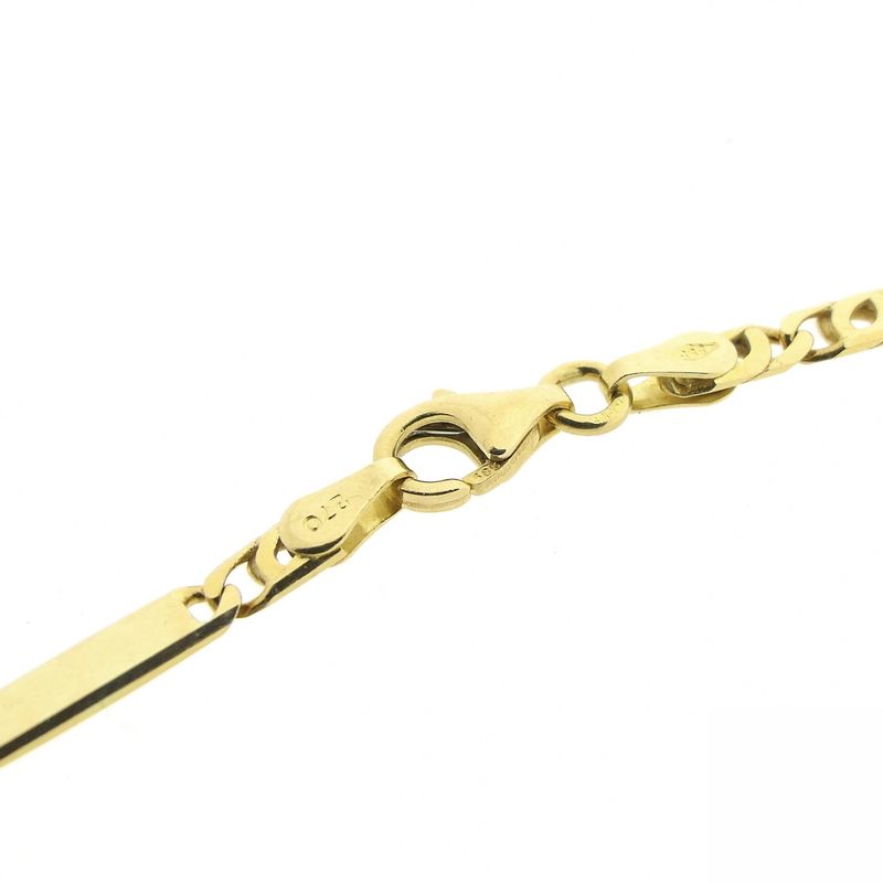 Image 4 of Gold closed Figaro link chain | 46 cm