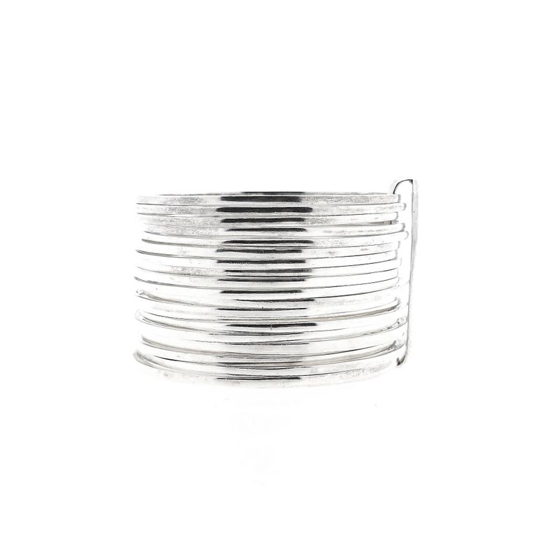 Afbeelding 6 van Vintage zilveren ringenarmband; Ø 69,8 mm 