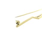 Image 9 of Two-tone gold long narrow brooch with diamonds; 0.15 ct.