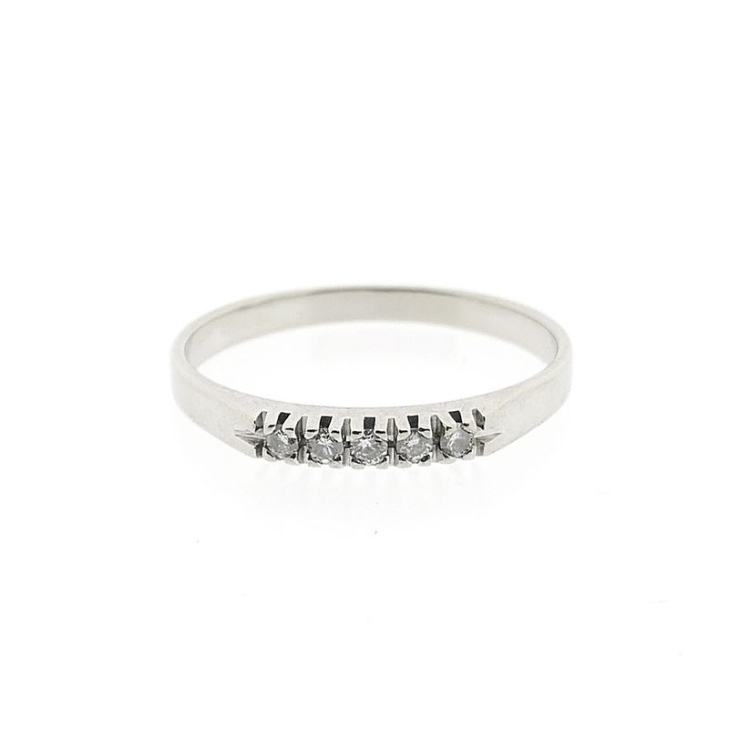 Image 3 of White gold ring with diamond | 0.075 ct.