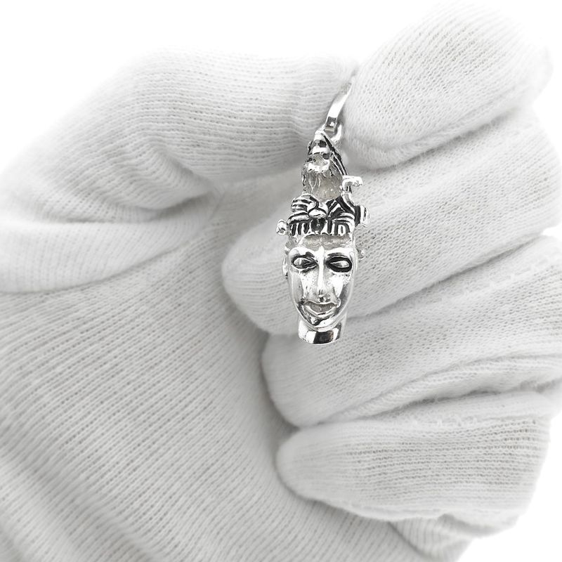 Image 7 of Silver punk style necklace pendant