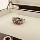 Image 7 of 8-carat ring with black moissanite and clear diamonds; 0.55 ct.