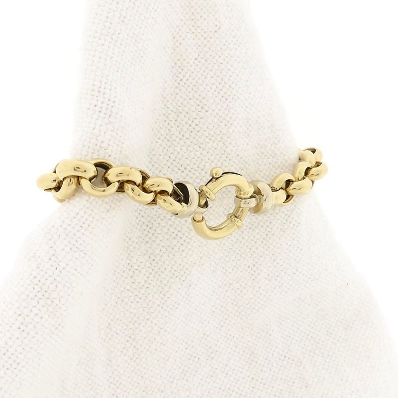 Afbeelding 3 van Gouden jasseron schakelarmband | 21 cm 