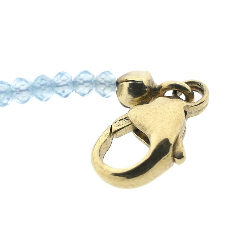 Image 5 of 9 carat light blue topaz bead necklace