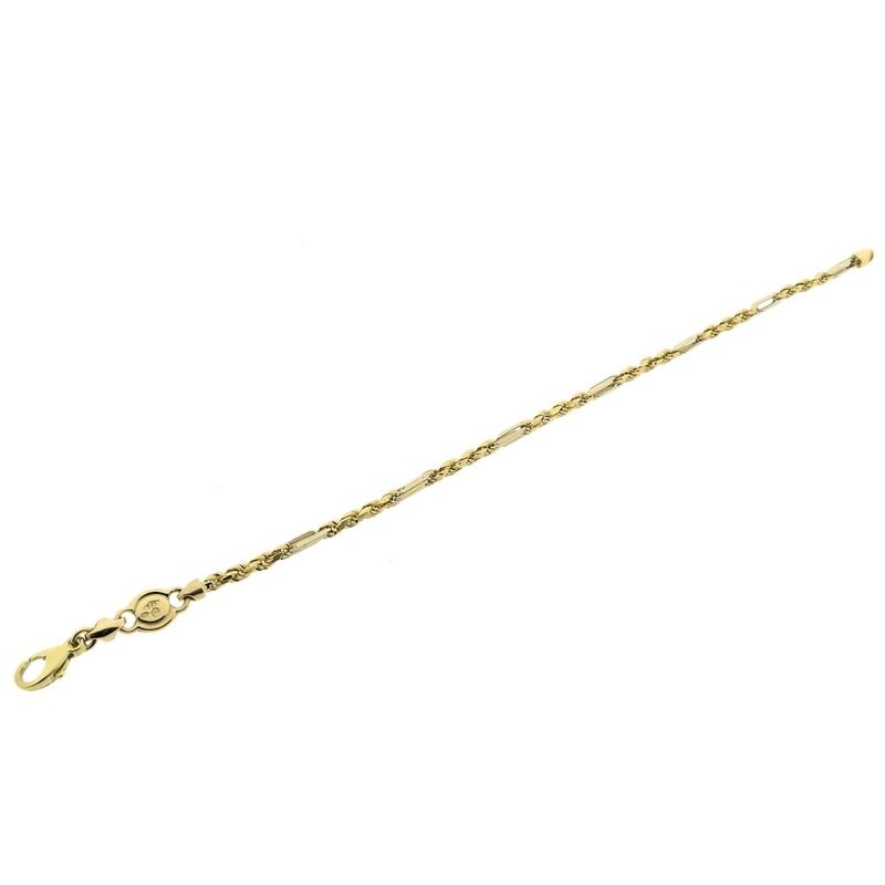 Image 8 of Bicolor gold Figarope bracelet; Cento group | 16.5 cm
