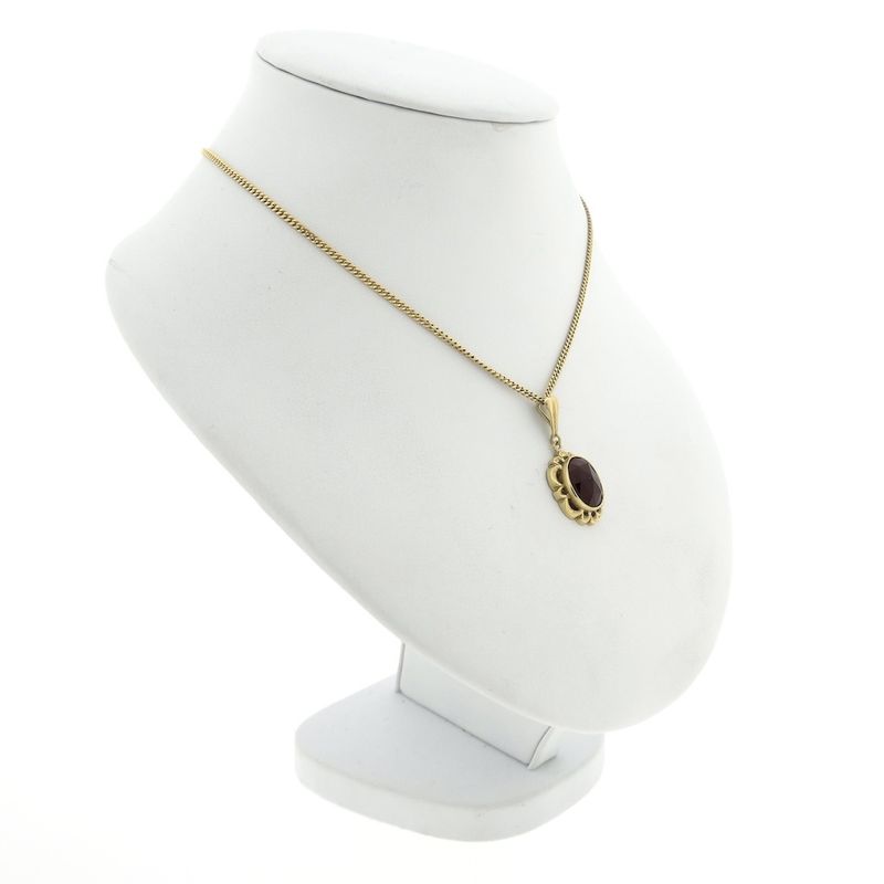 Image 3 of Gold pendant with carnelian | Vintage