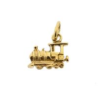 Gold pendant of a locomotive