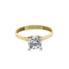 Image 3 of Gold solitaire ring with zirconia stone | Altinbas