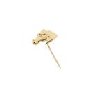 Image 7 of Gold lapel pin; Horse head