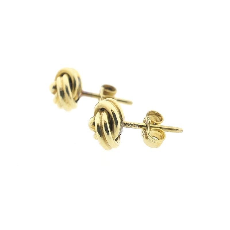 Image 10 of Vintage gold button stud earrings