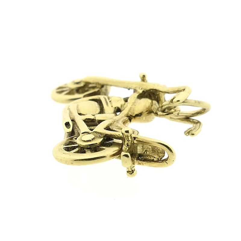 Image 6 of Gold motorcycle pendant | Chopper