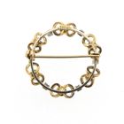 Image 6 of Vintage gold brooch with sapphire and pearls