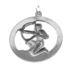 Image 5 of Silver zodiac sign pendant; Sagittarius