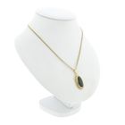 Image 7 of Gold pendant with synthetic green gemstone