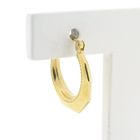 Image 4 of Gold faceted hoop earrings | Ø 17 mm