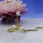 Image 2 of 8K Gold Bracelet with Cultured Pearls