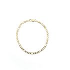 Image 3 of Gold Figaro link bracelet
